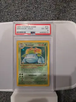 Pokemon TCG Venusaur Holo Rare Card Base Set 15/102 PSA 6 - Image 1
