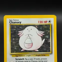 Pokemon Card - Chansey Holo Rare Base Set 3/102 - MP - Image 2