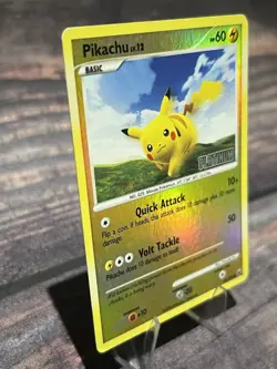 Pikachu 70/100 Platinum Stamped Reverse Holo Burger King Pokemon Card Promo - Image 2
