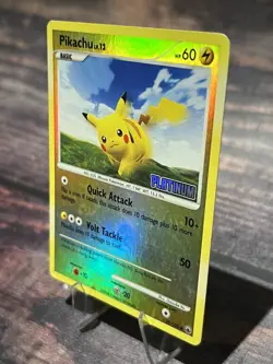 Pikachu 70/100 Platinum Stamped Reverse Holo Burger King Pokemon Card Promo - Image 3