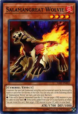 3x Yugioh SAST-EN003 Salamangreat Wolvie Common Near Mint - Image 1