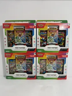 Bundle Lot of 4 Pokemon TCG First Partner Illustration Collection Series 1 - Image 1