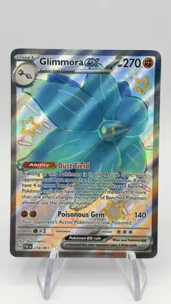 Pokemon - Glimmora ex Shiny Ultra Rare 218/091 SV: Paldean Fates - Image 1