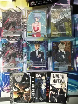 English Union Arena Alt Art 6 Card Lot Multi Set Nikke Solo Leveling Evangelion - Image 1