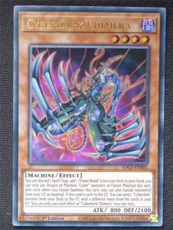 Cyberdark Chimera SDCS Ultra Rare 1st Ed - Yugioh Card #4M2 - Image 1
