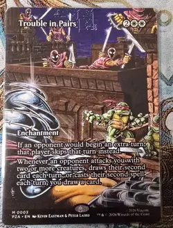 Trouble in Pairs (Borderless) TMNT, Regular, MTG, #3, Mint++ - Image 1