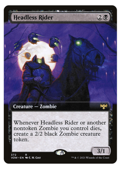 MTG - Borderless Headless Rider - Rare - Innistrad: Crimson Vow (VOW) - M/NM - Image 1