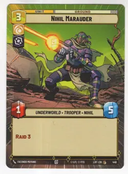 Star Wars Unlimited LotF Hyperspace Card LOF446 Nihil Marauder - Image 1