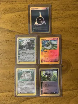 2013 Pokemon Ruby and Sapphire Set Reverse Holo Gardevoir Aggron 5 Cards Holo - Image 1