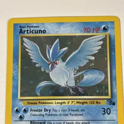 Articuno Pokemon TCG Fossil Holo Rare Card 2/62 English 1999 70 MP HP Basic - Image 4