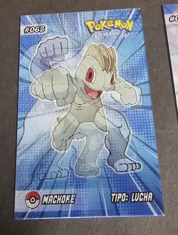 MACHOP X MACHOKE X MACHAMP EVOLUTION - POKEMON RARE 3D CCG HOLO CARD - Image 1
