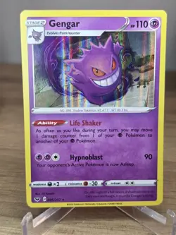 Pokemon Card TCG Gengar Reverse Holo 085/202 Sword and Shield Base Set 2020 - Image 3