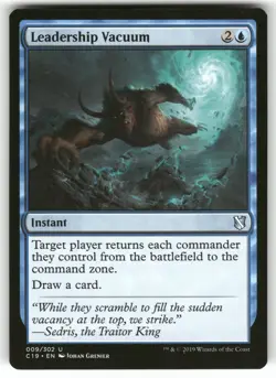 Leadership Vacuum 9 Uncommon Commander 2019 Magic: The Gathering Near Mint - Image 1