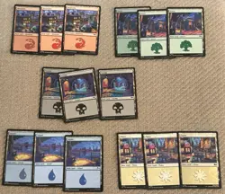 MTG - Basic Land Set NON-FOIL -15 Lands - TMNT Teenage Mutant Ninja Turtles - NM - Image 1
