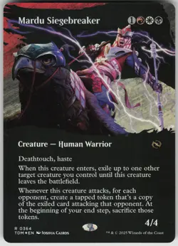 MTG Mardu Siegebreaker Borderless Foil NM Tarkir: Dragonstorm Magic 364 - Image 1