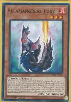 3x YUGIOH 1ST ED LD10-EN046 SALAMANGREAT FOXY COMMON NEAR MINT (NM) - Image 1