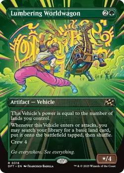Lumbering Worldwagon (Borderless) - Aetherdrift - Magic The Gathering - MTG - Image 1