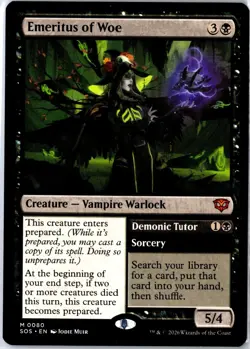 Emeritus of Woe 80 Regular Mythic Secrets of Strixhaven Magic: The Gathering NM - Image 1