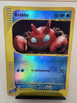 The Pokemon Company Krabby 115/165 Expedition Base Set Reverse Holo 50 HP Engli… - Image 1