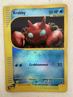 The Pokemon Company Krabby 115/165 Expedition Base Set Reverse Holo 50 HP Engli… - Image 3