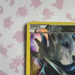 Dialga XY77 XY PROMO RARE HOLO Pokemon Card FULL ART LP - Image 3