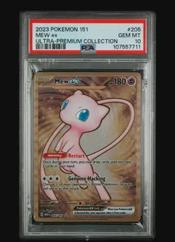 Mew EX PSA 10 - 205/165 - Gold Metal Full Art - 151 UPC Promo - Pokemon - Image 1