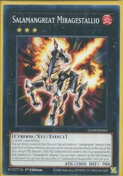 3x YUGIOH 1ST ED LD10-EN010 SALAMANGREAT MIRAGESTALLIO COMMON NEAR MINT (NM) - Image 1