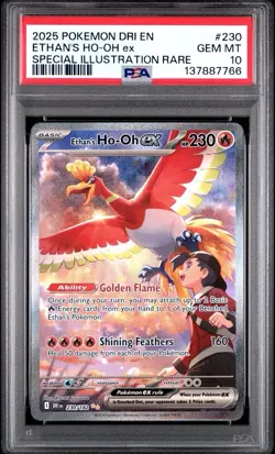 Pokemon TCG Ethan's Ho-Oh EX Sir 230/182 Destined Rivals PSA10 - Image 1