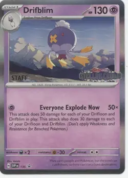 Drifblim Pokemon Stellar Crown Staff Promo #135 - Image 1
