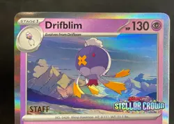 Drifblim Pokemon Stellar Crown Staff Promo #135 - Image 3