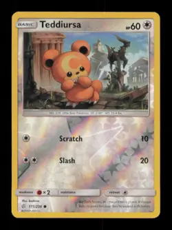 REVERSE HOLO TEDDIURSA COMMON 171/236 MP POKEMON - Image 1
