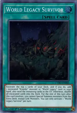 Yugioh CYHO-EN060 World Legacy Survivor Super Rare 1st Edition NM - Image 1