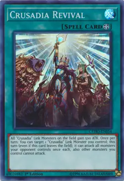 Yugioh CYHO-EN054 Crusadia Revival Super Rare 1st Edition NM - Image 1