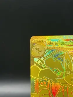 Pokemon TCG Mega Lucario EX Mega Evolution ULTRA RARE GOLD 188/132 - Image 2