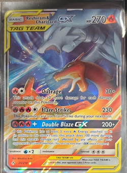 Pokemon Reshiram & Charizard GX TAG TEAM 20/214 Unbroken Bonds Holo UR HP270 - Image 1