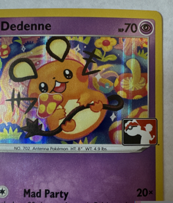 Dedenne 078/189 Pokemon Prize Pack Variant Darkness Ablaze Line Holo NM - Image 3