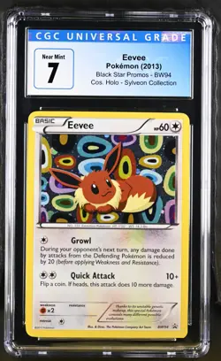 EEVEE BW94 BLACK STAR PROMOS POKEMON CGC 7 NEAR MINT (New Label 7.5) - Image 1