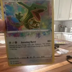 Pokemon Rayquaza Amazing Rare Holo 138/185 Vivid Voltage EN 120HP Amazing Burst - Image 5