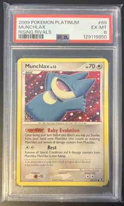 2009 Pokemon Platinum Munchlax PSA 6 - Image 1