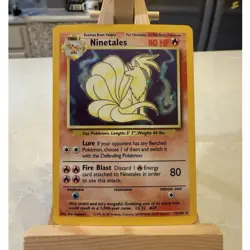 Pokemon TCG Base Set Ninetales 012/102 Holo Rare English 80 HP Stage 1 1999 - Image 1