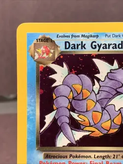 Pokemon TCG Dark Gyarados 8/82 Team Rocket Prerelease Holo Rare VTG WOTC Swirl - Image 2