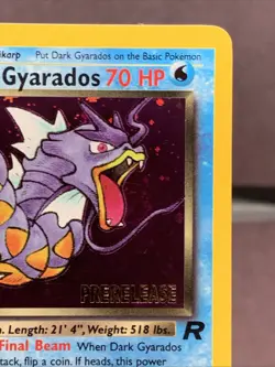 Pokemon TCG Dark Gyarados 8/82 Team Rocket Prerelease Holo Rare VTG WOTC Swirl - Image 3