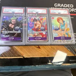PSA10 One Piece Japanese Nami Luffy Zoro TREASURE CHEST VOL.1 Sequential set - Image 1