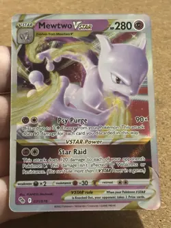 Mewtwo V Star 031/078 Holo Rara Set Pokemon Go Pokemon English Card Excellent - Image 1