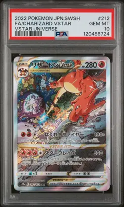 PSA 10 GEM MINT Charizard VSTAR 212/172 SAR Vstar Universe Japanese Pokemon Card - Image 1