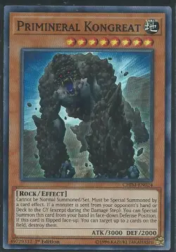 Yugioh 1st Ed CHIM-EN024 Primineral Kongreat Super Rare NM - Image 1