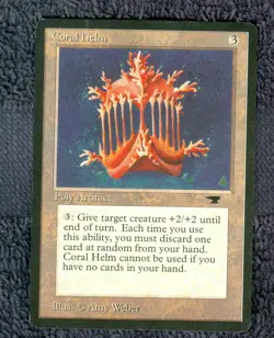 CORAL HELM rare 1994 ANTIQUITIES Magic the Gathering Unplayed LP - Image 1