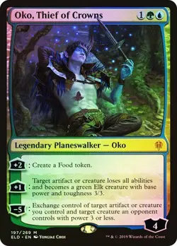 MTG Throne Of Eldraine Oko, Thief of Crowns x1 Foil Legendary Planeswalker NM/M - Image 1