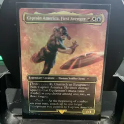 MTG - Secret Lair x Marvel - Captain America, First Avenger (Rainbow Foil) NM - Image 1