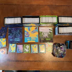 Pokemon TCG huge bulk lot, Etb boxes, cards sleeves, guides, accessories, etc - Image 1